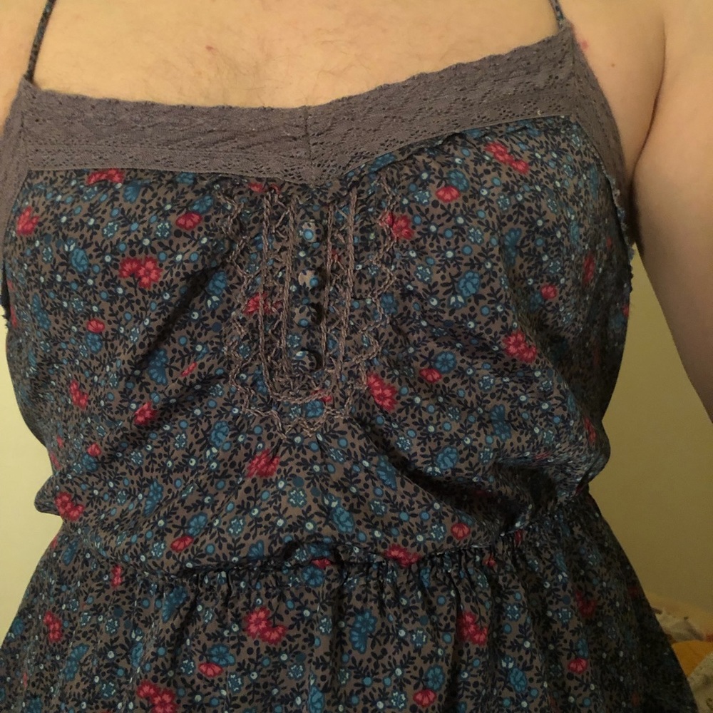 Floral sundress, halter, American Eagle - Picture 4 of 8